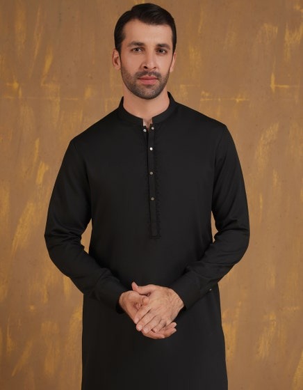 BLACK-BLENDED-SEMI-FORMAL-KAMEEZ-SHALWAR-JJKS-A-90468
