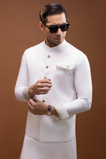 CUBA-WHITE-BLENDED-KAMEEZ-SHALWAR-WAISTCOAT
