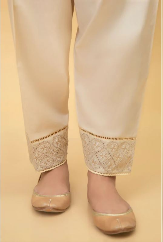 Embroidered-Cambric-Shalwar-Beige