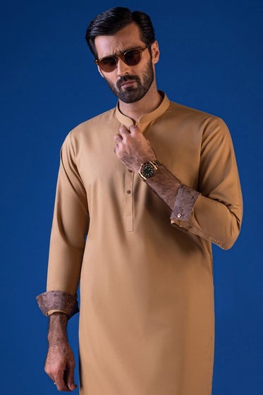 MIAMI-KHAKI-COTTON-KAMEEZ-SHALWAR
