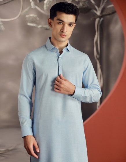 SKY-BLUE-BLENDED-KAMEEZ-SHALWAR-JJKS-W-33099
