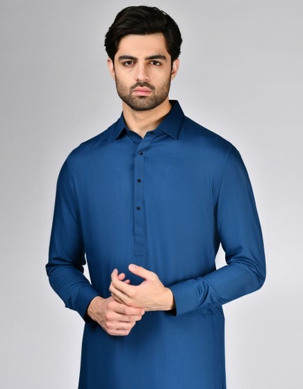 TEAL-BLUE-BLENDED-KAMEEZ-SHALWAR-JJKS-A-33049
