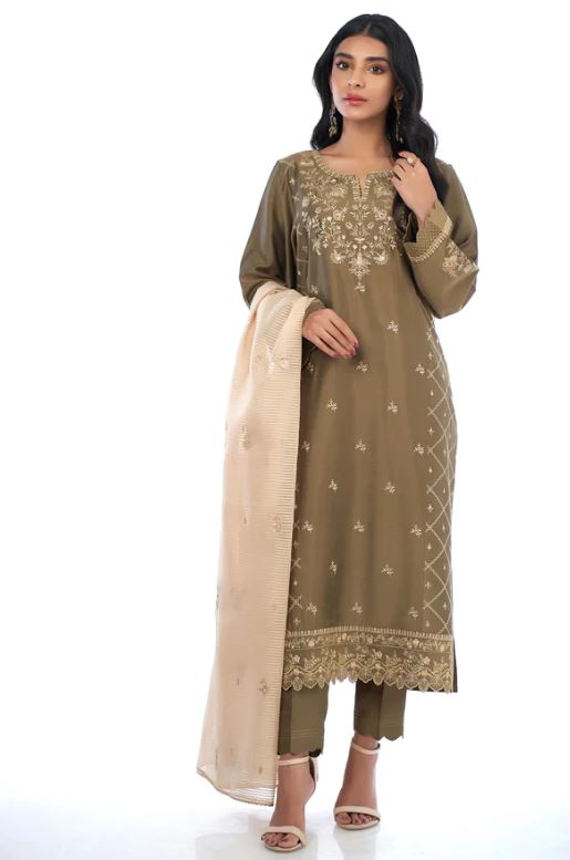 
3-Piece-Unstitched-Embroidered-Cotton-Silk-Suit1