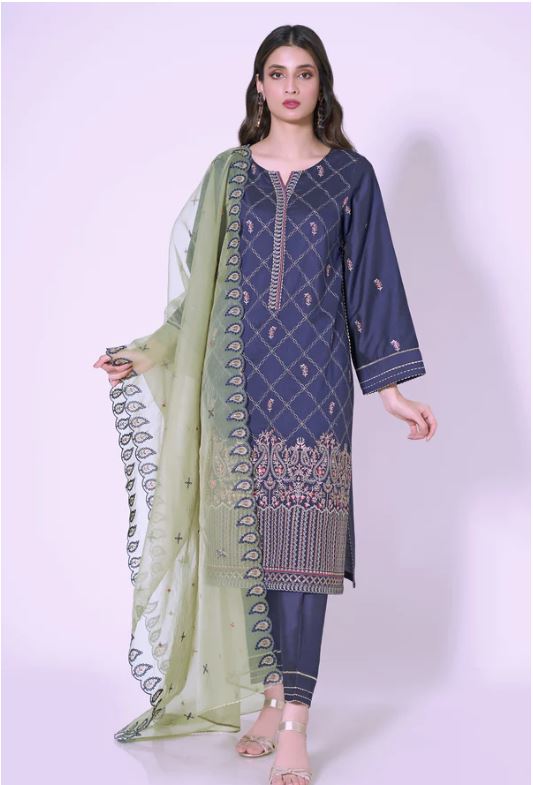 
3-Piece-Unstitched-Embroidered-Cotton-silk-Suit2