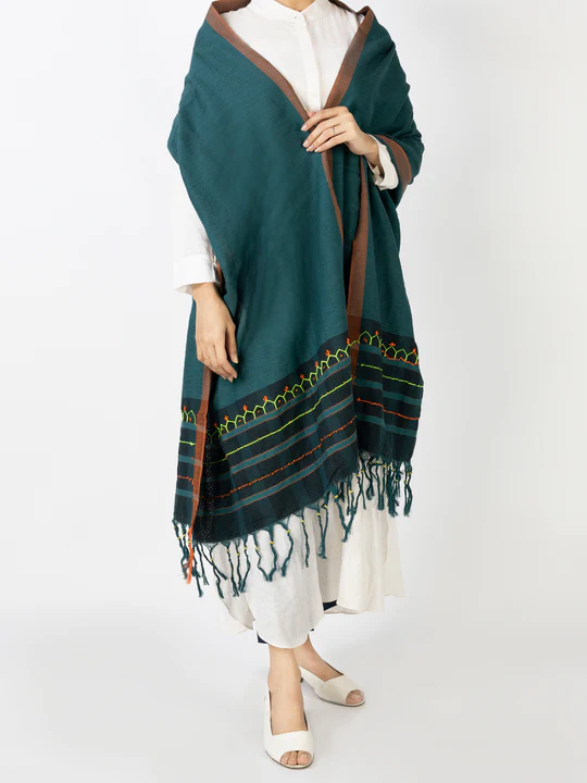 DARK-GREEN-COTTON-WOMEN-STOLE-ALCR-ST-1034