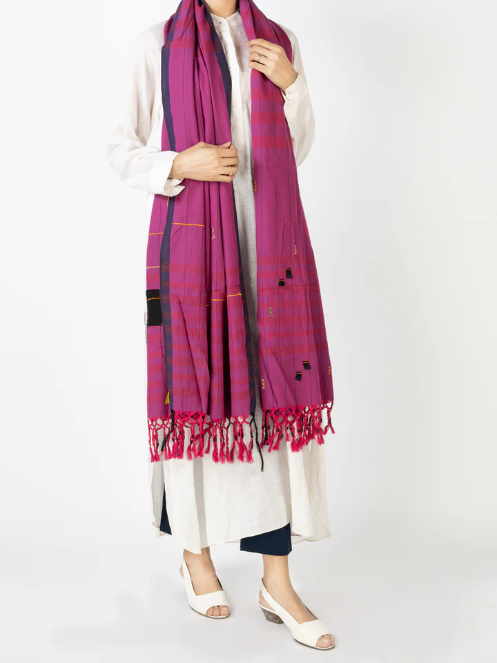 MAGENTA-COTTON-WOMEN-STOLE-ALCR-ST-1036