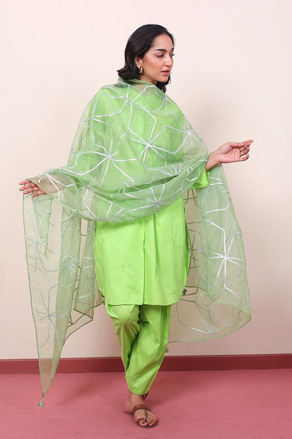 Saadah-Gota-Galore-Dupatta-S24F7094-Green-One-Size