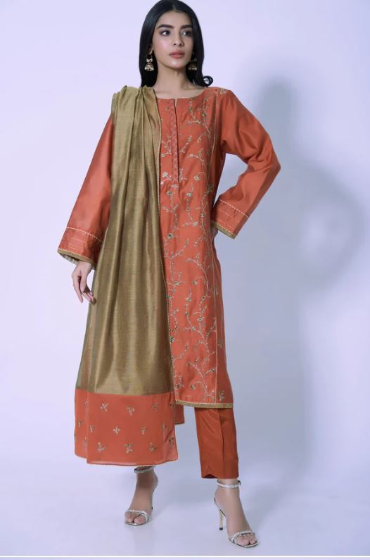 Stitched-3-Piece-Cotton-Net-Embroidered-Outfit
