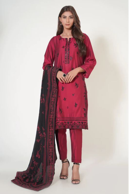 Stitched-3-Piece-Embroidered-Cotton-Silk-Outfit
