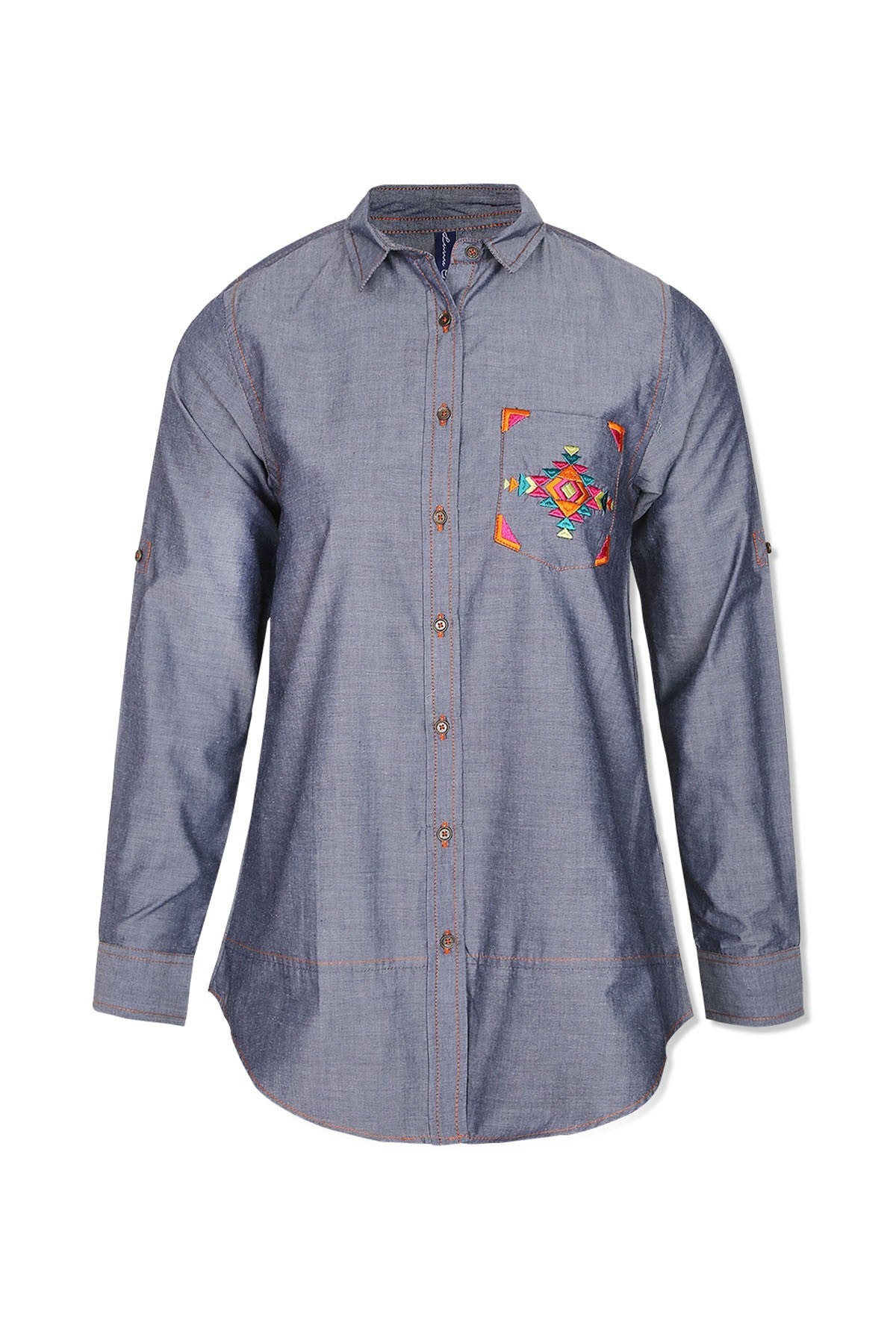 PATCH POCKET EMBROIDERED SHIRT