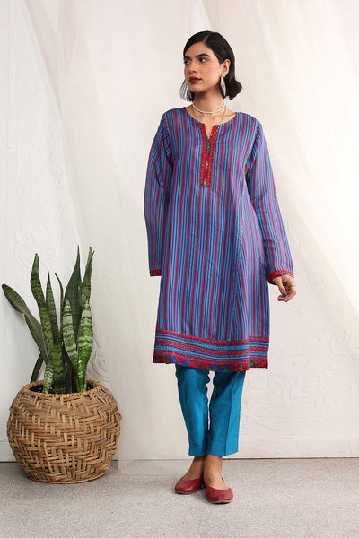 Morocon-Kaftaan-Duo-Striped-2-Piece-S23F2673-Blue-8