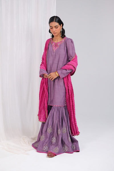 Shoukh-Rang-3-Piece-Gharara-Set-S25F7096-Purple-14