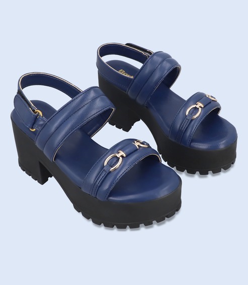BW9222-NAVY-Women-Platform-Sandals