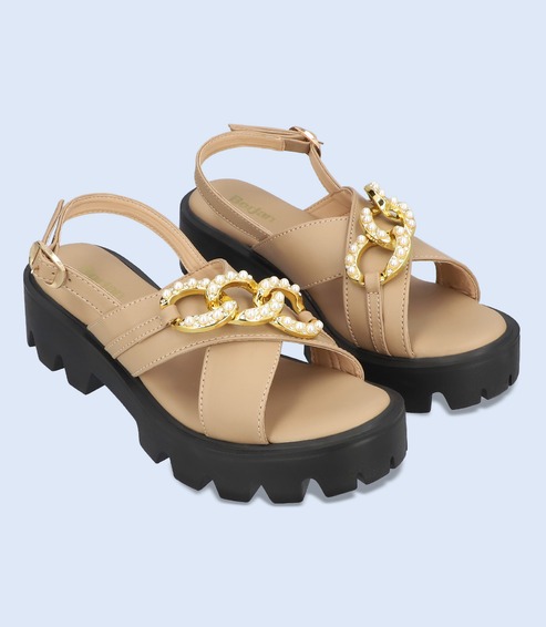 BW9225-BEIGE-Women-Platform-Sandals