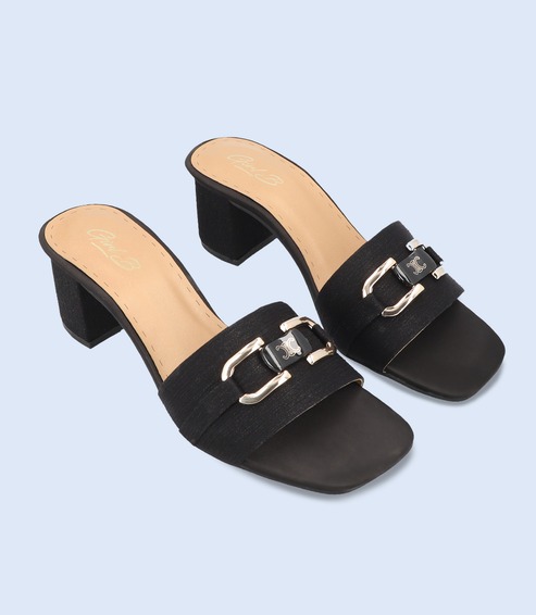 BW7301-BLACK-Women-Formal-Slipper-Heels