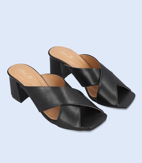 BW7750-BLACK-Women-Casual-Slipper-Heels