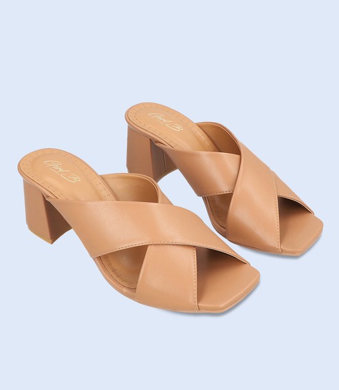 BW7750-KHAKI-Women-Casual-Slipper-Heels