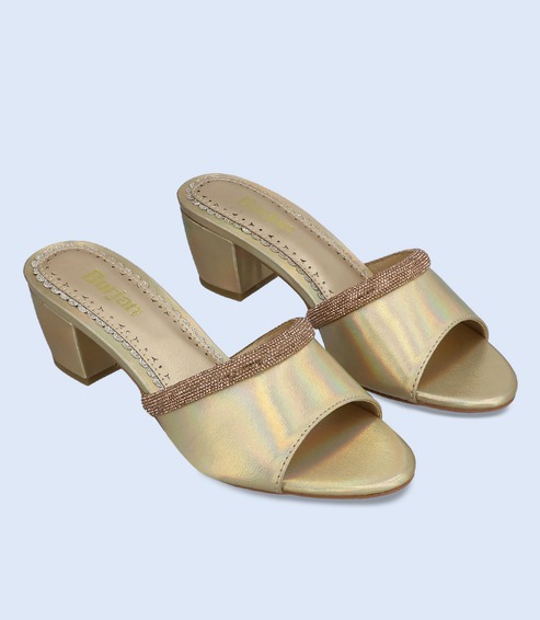 BW9158-GOLDEN-Women-Formal-Slipper-Heels
