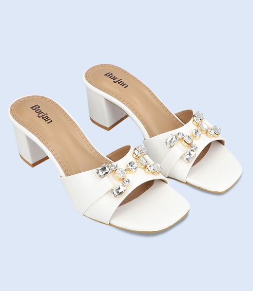 BW9356-WHITE-Women-Slipper-Heel