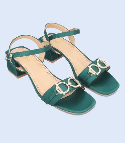 BW9357-DARK-GREEN-Women-Sandal-Heels