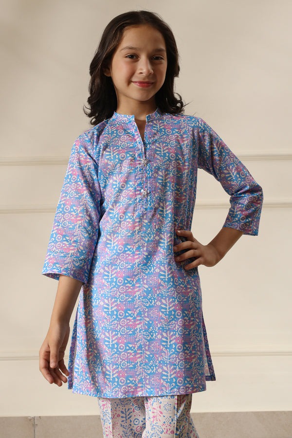 Pinted-Lawn-Stitched-2-Piece-Shirt-Trouser-For-Kids-86222