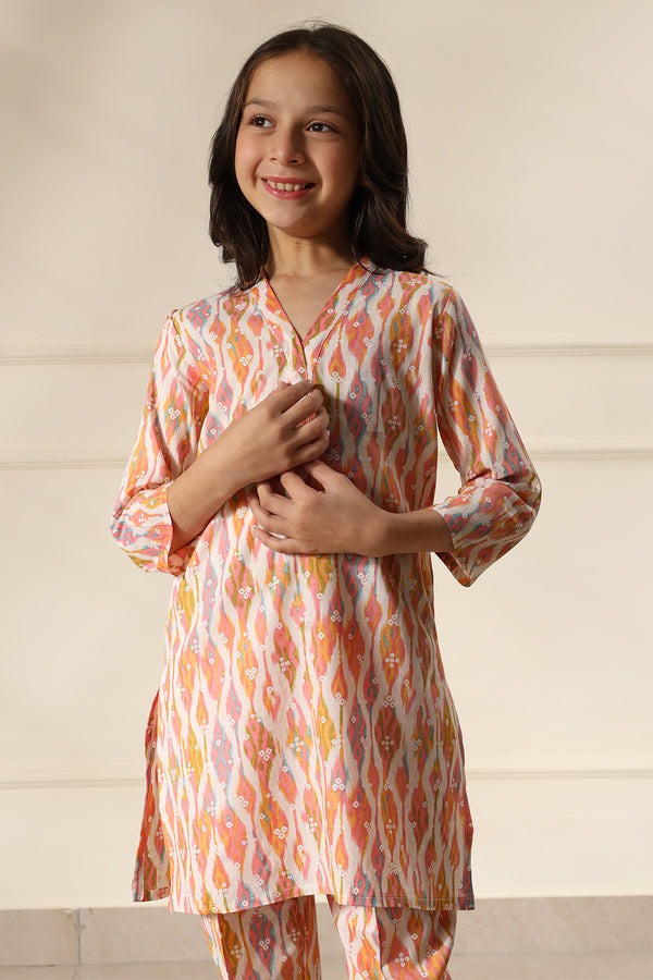 Pinted-Lawn-Stitched-2-Piece-Shirt-Trouser-For-Kids-87089