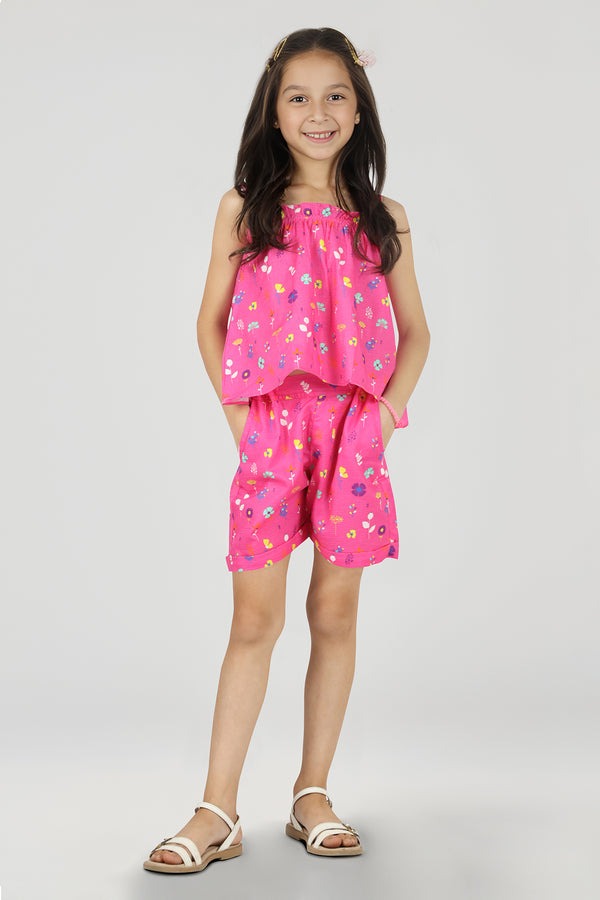 Stitched-Cotton-Dobby-Tropical-Printed-Top-&-Shorts-Co-Ord-Set-For-Kids