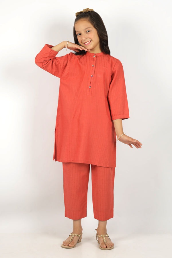 Stitched-Cotton-Jacquard-Shirt-Trouser-For-Kids-58440