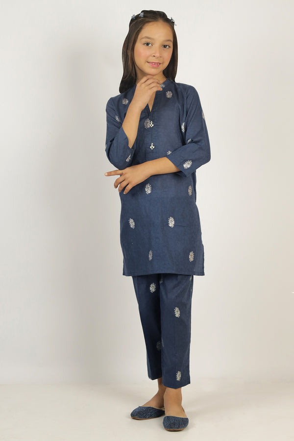 Stitched-Cotton-Jacquard-Shirt-Trouser-For-Kids-65305