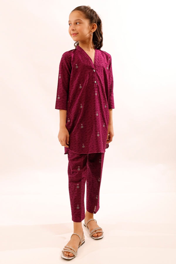 Stitched-Self-Jacquard-Shirt-Trouser-For-Kids-87408