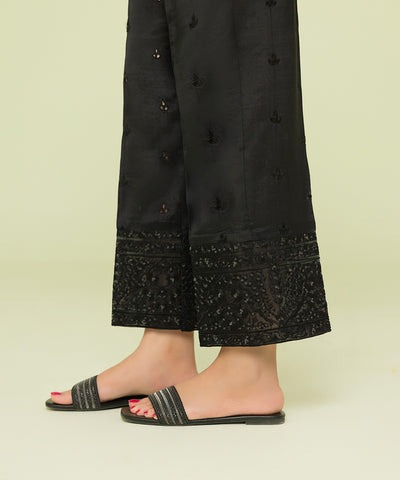 EMBROIDERED-RAW-SILK-PANTS