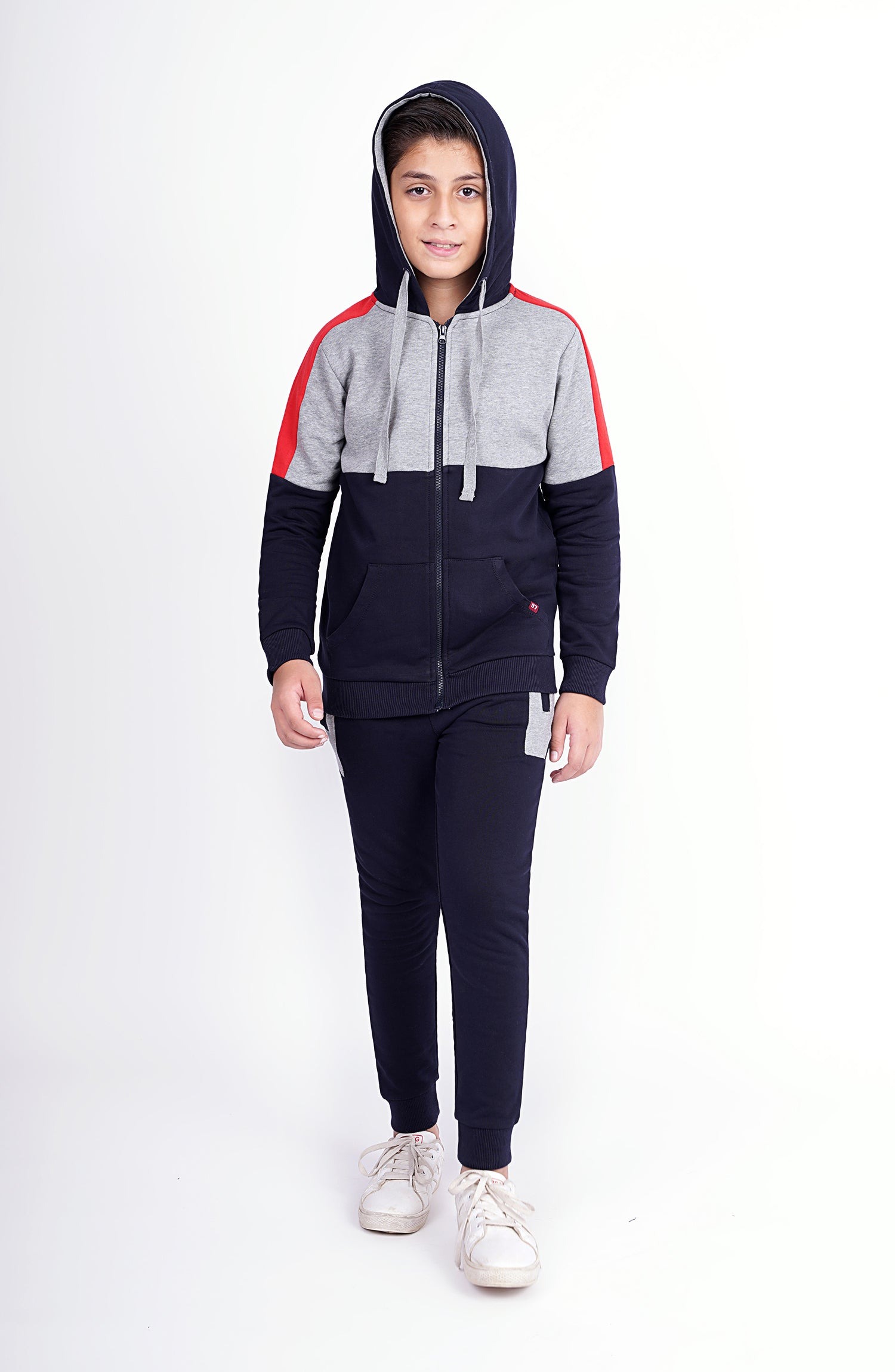 Color-Block-Zippier-Hoodie-Suit
