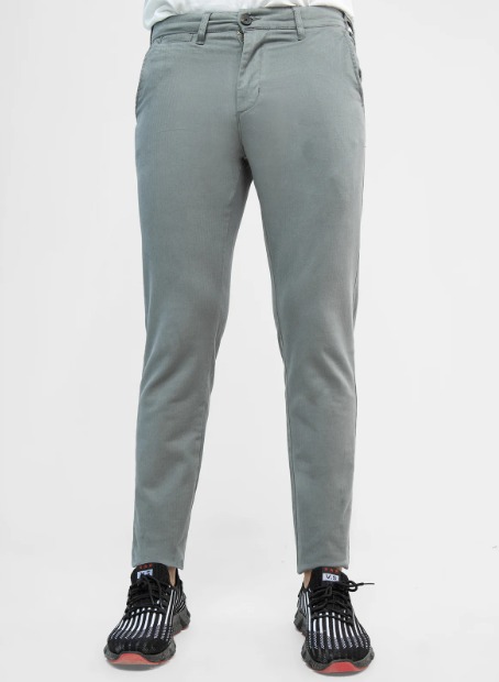 Men's Grey Chino Pant - EMBCP21-009