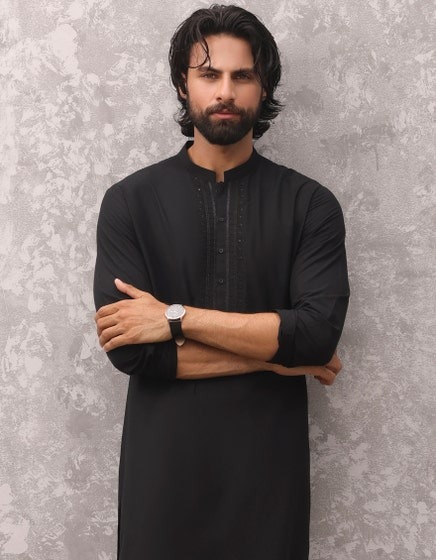 BLACK-BLENDED-KURTA-JJK-S-37897
