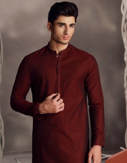 MAROON-COTTON-KURTA-JJK-A-33013
