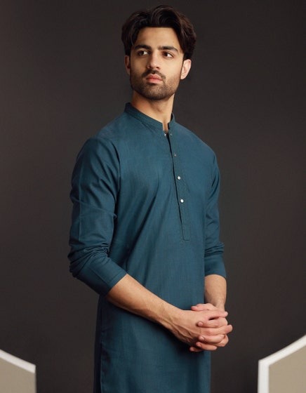 TEAL-BLUE-COTTON-KURTA-JJK-W-33035
