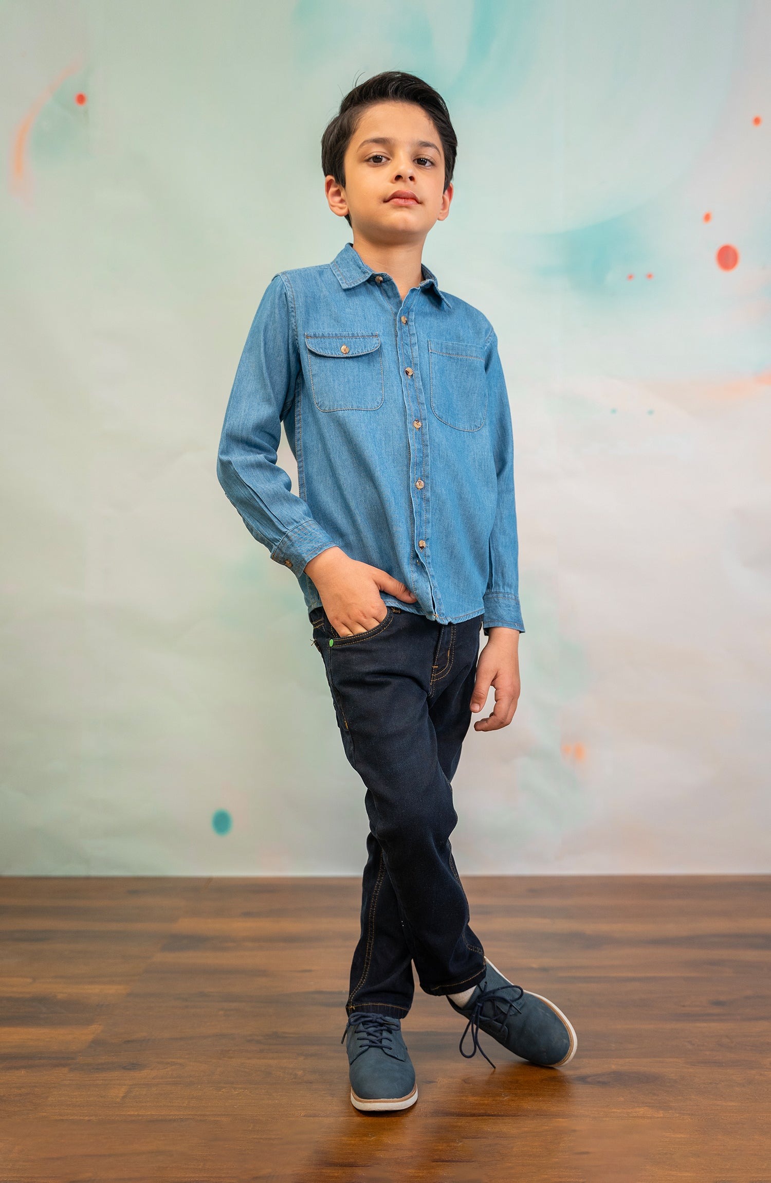 Boys-Double-Pocket-Denim-Shirt
