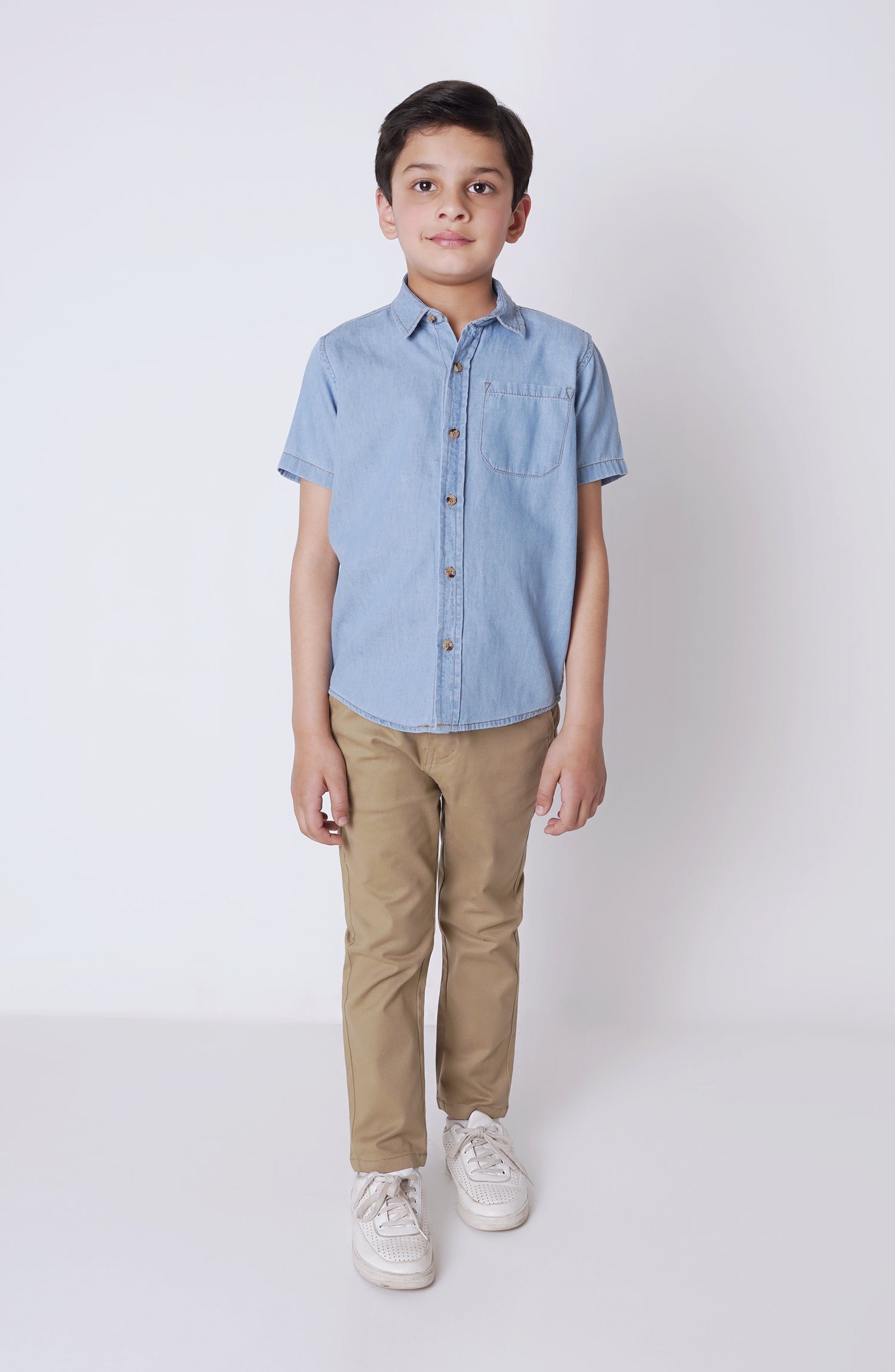 Boys-Half-Sleeve-Denim-Shirt
