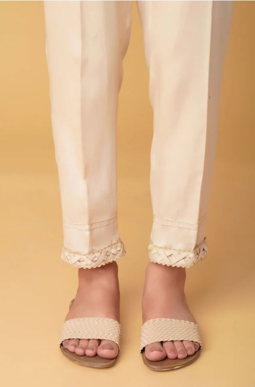 Embellished-Cotton-Satin-Pants-Beige