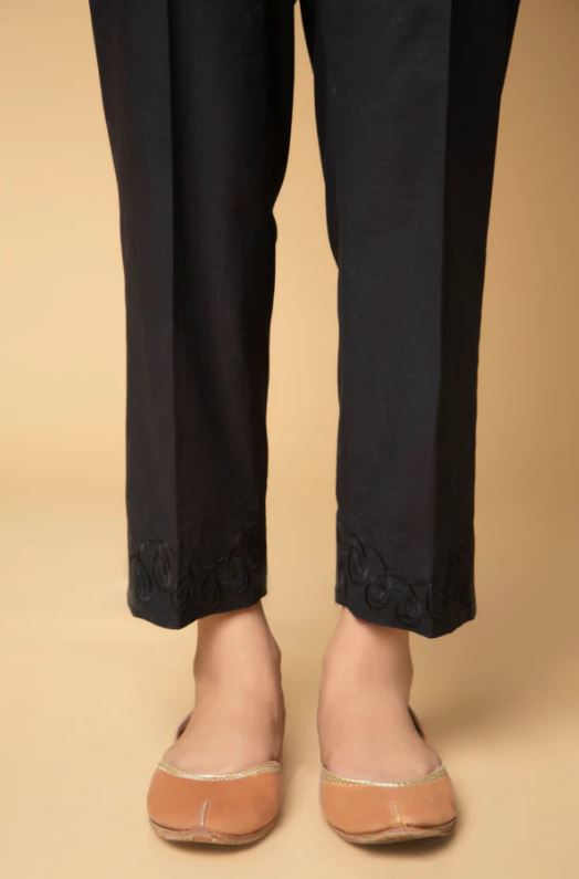 Embroidered-Cambric-Cigarette-Pants-Black