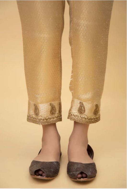 Embroidered-Jamawar-Cigarette-Pants-Gold1