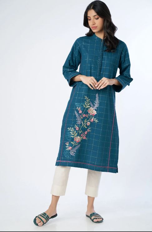Stitched-1-Piece-Embroidered-Yarn-Dyed-Shirt