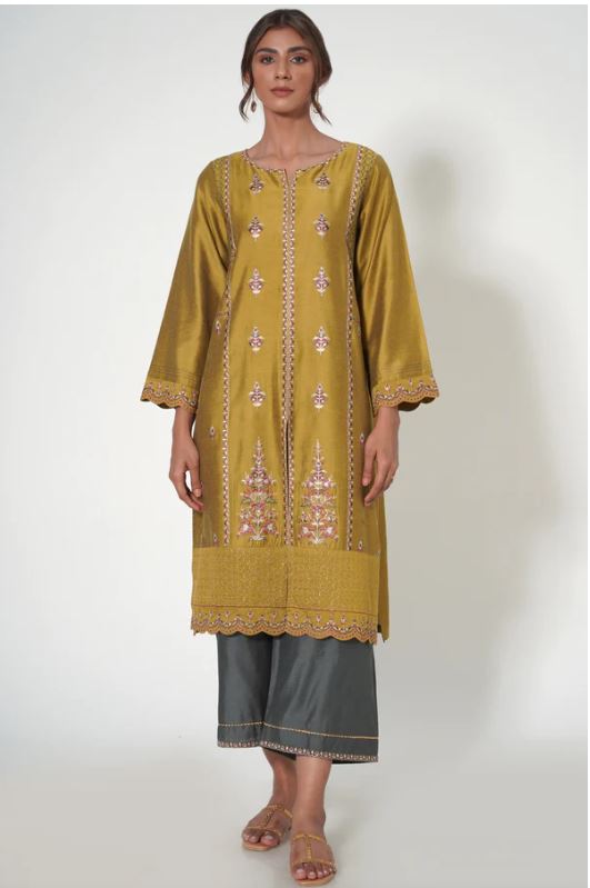 Stitched-2-Piece-Cotton-Silk-Embroidered-Outfit
