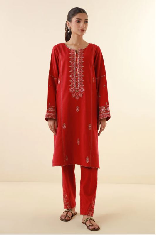 Stitched-2-Piece-Embroidered-Cambric-Suit