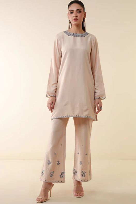 Stitched-2-Piece-Embroidered-Cotton-Silk-Suit