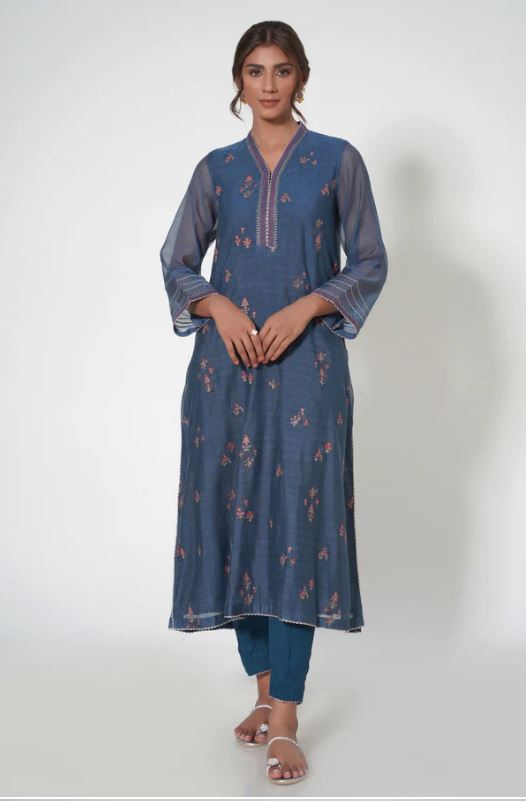 Stitched-2-Piece-Khaddi-Net-Embroidered-Outfit
