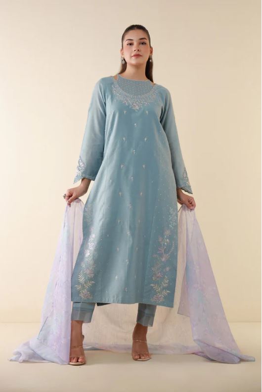 Stitched-3-Piece-Embroidered-Cotton-Net-Suit
