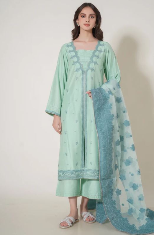 Stitched-3-Piece-Embroidered-Cotton-Silk-Outfit