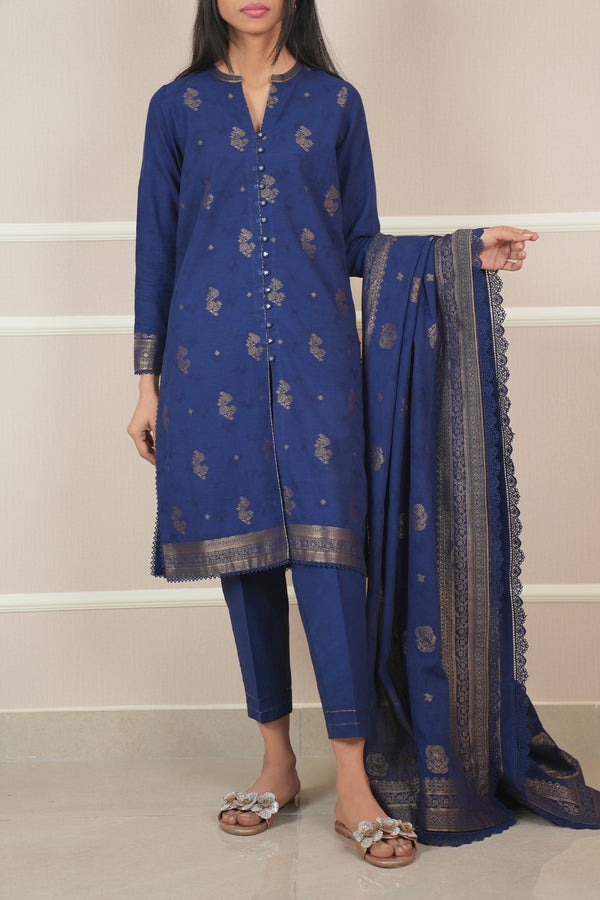 Unstitched-Jacquard-Cotton-Shirt-80229