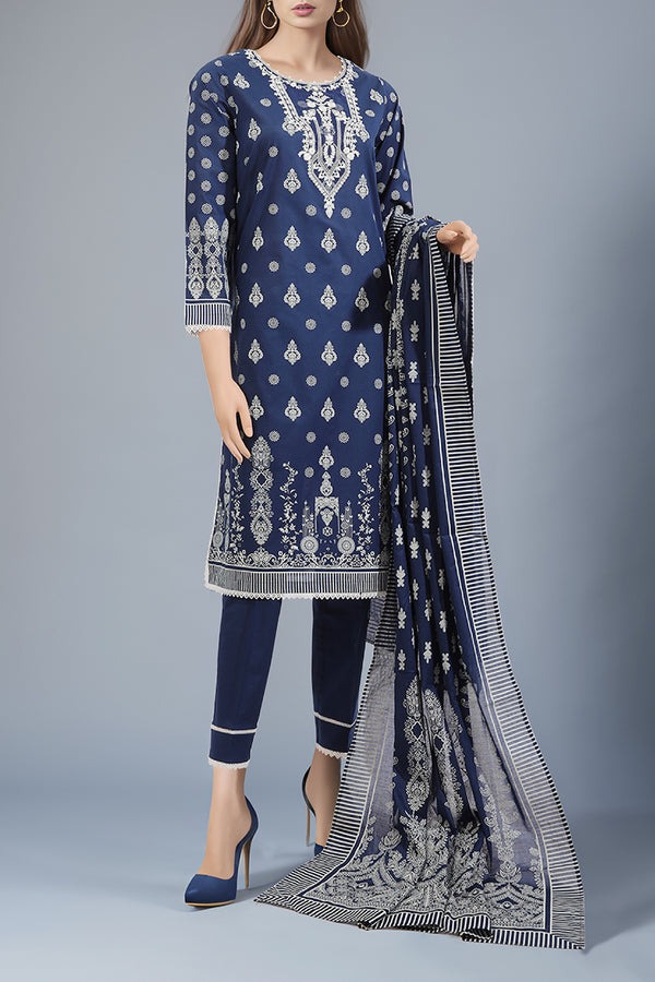Unstitched-Printed-Embroidered-Lawn-2-Piece-Shirt-Dupatta